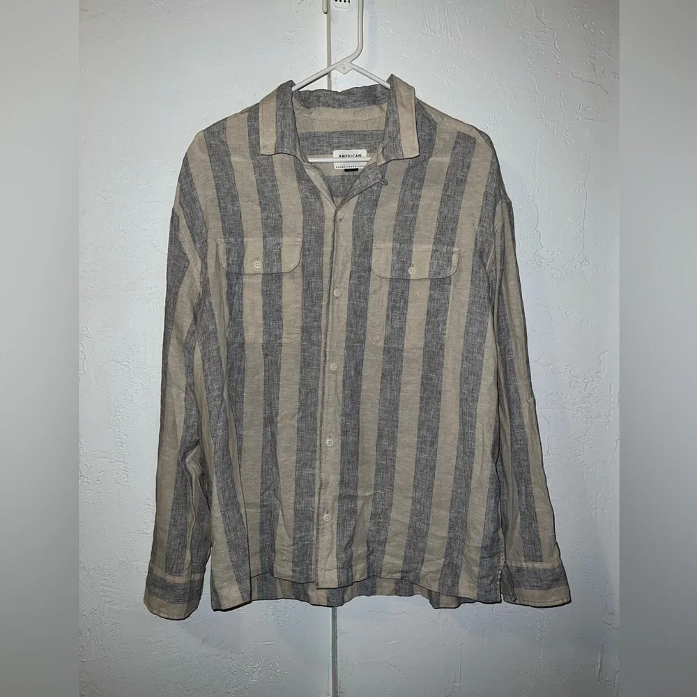 AE Linen Blend Mechanic Shirt - Picture 2 of 10